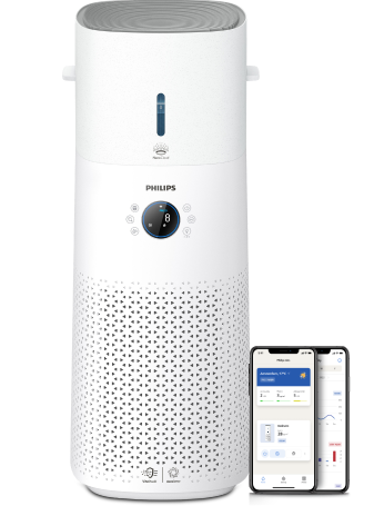 Čistička vzduchu a zvlhčovač vzduchu Philips 2 v 1, séria 3000